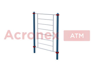 Гимнастический снаряд «Шведская стенка», оснащенный баскетбольным кольцом с сеткой диаметром 18 дюймов (46 см), с дополнительным съемным приспособлением, позволяющим фиксировать его на снаряде, - для инвалидов и лиц с ограниченными возможностями здоровья 