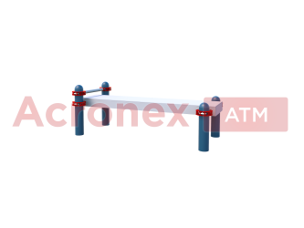 Горизонтальная гимнастическая скамья с фиксацией ступней для выполнения испытания «Поднимание туловища из положения лежа на спине»