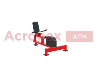 Уличный тренажер для развития больших ягодичных мышц, голеней и бедер с безынерционным нагрузочным механизмом