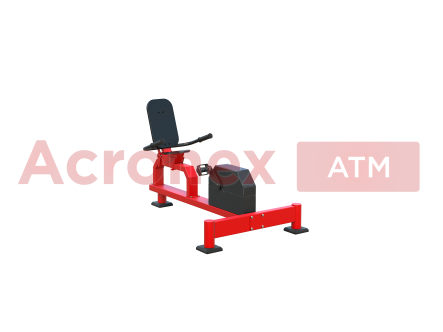 Уличный тренажер для развития больших ягодичных мышц, голеней и бедер с безынерционным нагрузочным механизмом