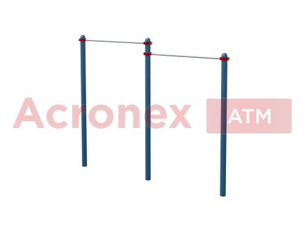 Перекладины стационарные разноуровневые (для выполнения испытания (теста) АТМ «Подтягивание из виса на высокой перекладине»)