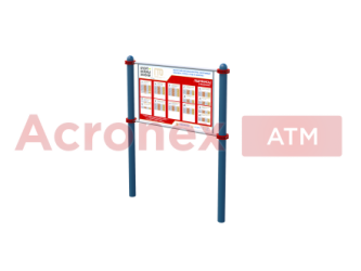 Информационная стойка с описанием нормативов испытаний (тестов) АТМ