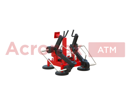 Уличный силовой тренажер для развития мышц спины с изменяемой нагрузкой из положения сидя, в том числе для инвалидов и лиц с ограниченными возможностями здоровья